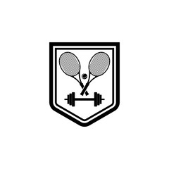 Tennis and Training badge logo.