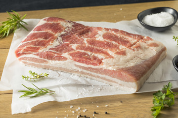 Raw Organic Pork Belly Meat