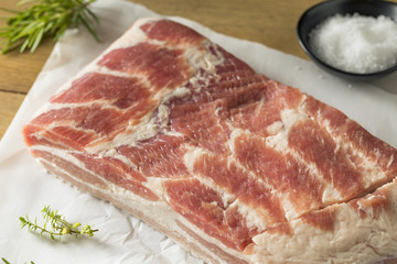 Raw Organic Pork Belly Meat