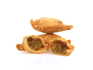 curry puff isotate on a white background.