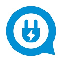 Electric logo. Power icon. Plug in symbol. Vector eps 08.