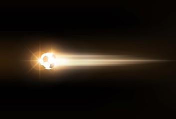 Football cup gold color background. Vector illumination