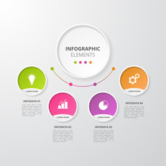 Infographic template for business, education, web design, banners, brochures, flyers, diagram, workflow, timeline. Vector illustration.