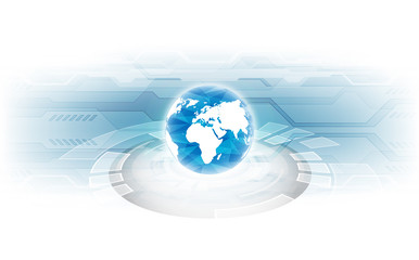 vector digital global technology concept, abstract background illustration