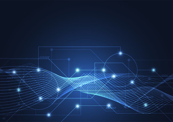 Internet connection, abstract sense of science and technology graphic design.