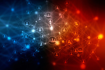 2d illustration Business Network concept