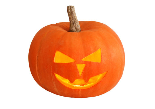 halloween pumpkin isolated on white background