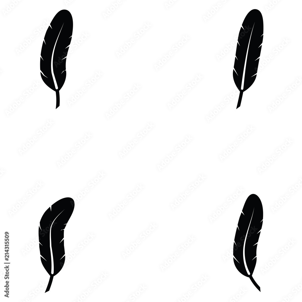 Poster feather icon set