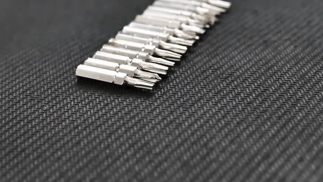 all the screwdriver tips together

