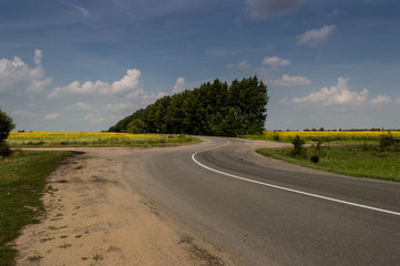 A winding road leaving into the distance