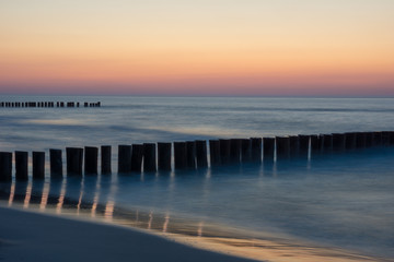 Obraz premium Sonnenuntergang am Ostseestrand
