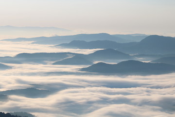 Foggy day in mountain
