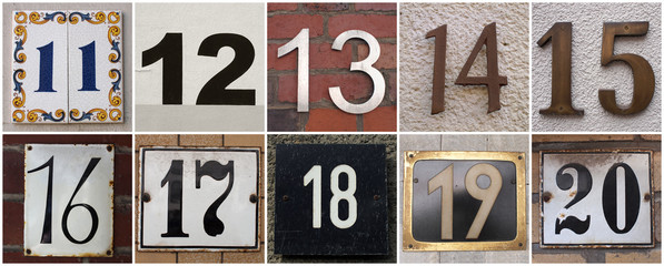 numbers 11 to 20