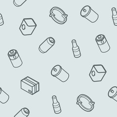 Garbage outline isometric pattern