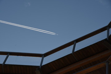 Boeing 747 über dem Baumwipfelpfad auf Rügen