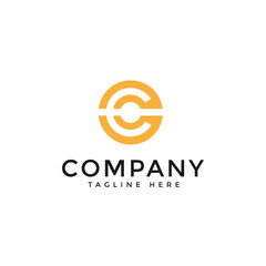 Letter C in circle Logo Vector Download