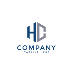 Fototapeta premium Letter HC Hexagon Logo Vector