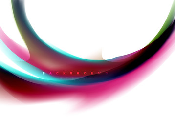 Holographic fluid colors flow, colorful liquid mixing colours motion concept