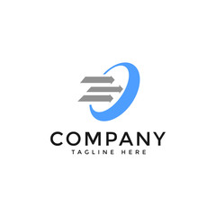 Arrow with circle Shapes Logo Vector