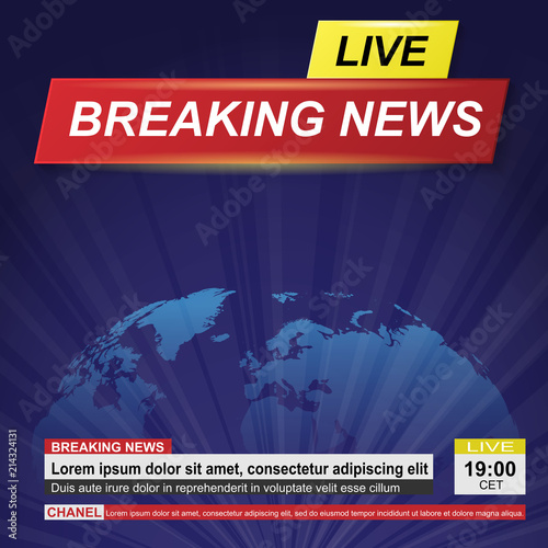 Breaking News Blue Background Breaking News Blue Background