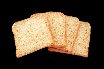 whole wheat bread on black