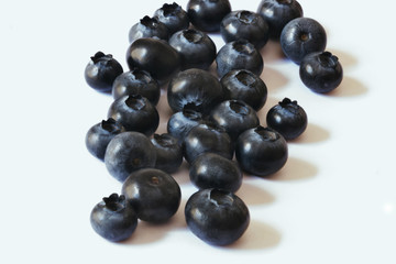 Bilberries on a white background