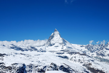 Fototapeta na wymiar View of the surroundings Gornergratt, Matterhorn, Switzerland. may 2012