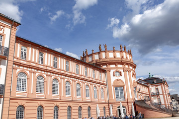 Naklejka premium Biebrich castle in Wiesbaden under blue sky