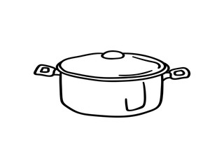 Pots cooking vector
