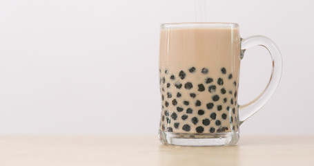 Iced bubble milk tea