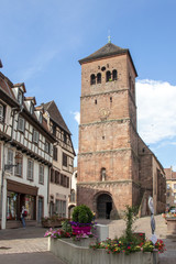 Fototapeta na wymiar Saverne. Eglise Notre dame de la nativité, Alsace, Bas Rhin. Grand Est