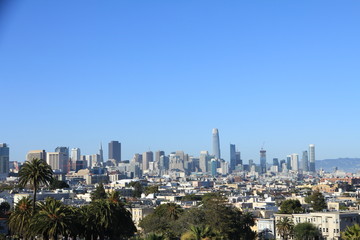 View of San Francisco’s Skyline from Mission Dolores Park