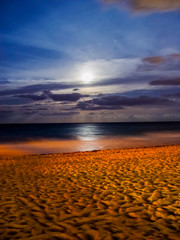 Midnight Florida Beach Moonscape
