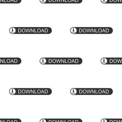 Fototapeta premium Download button with arrow icon seamless pattern on white background. Upload button. Load symbol. Flat design. Vector Illustration
