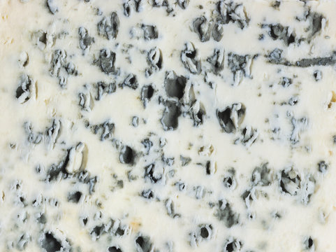 Blue cheese texture or background. Close up.