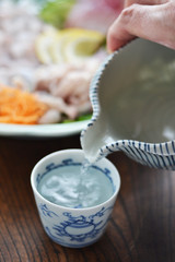 アコウ、キジハタで乾杯