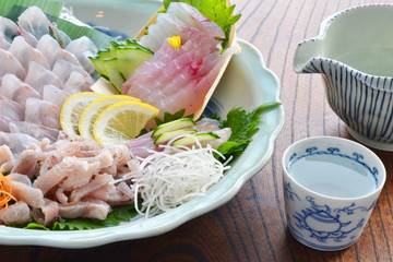 アコウ、キジハタで乾杯