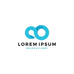 infinity mobius logo template vector icon illustration