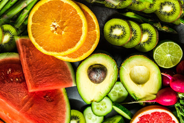 Mixed healthy fruits