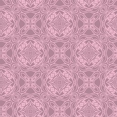 Vector pattern with stylish ornament. Floral seamless design