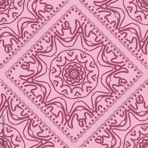 template print for fabric pattern of mandala with border vector
