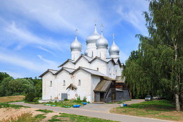 Fototapeta na wymiar Boris and Gleb Church in Veliky Novgorod (Great Novgorod), Russia. 
