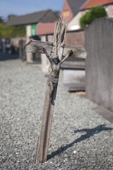Crucifix on graveyard