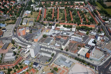 Foto auf Alu-Dibond Luftaufnahme Stadt Salzgitter / Aerial view of Salzgitter (Germany) © rammi76