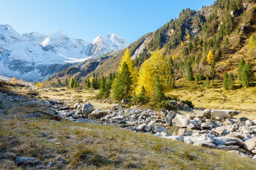 Herbst und Winter in den Bergen