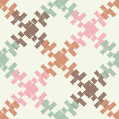 Ethnic boho seamless pattern.  Traditional ornament. Geometric background. Tribal pattern. Folk motif. Textile rapport.