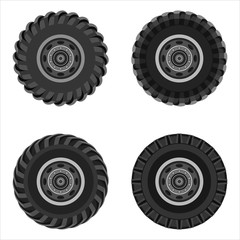 set of wheels of the truck