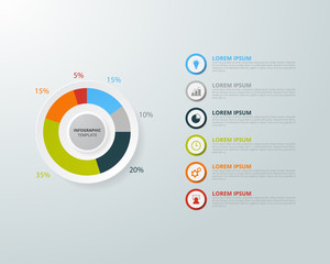 Infographic template for business, education, web design, banners, brochures, flyers, diagram, workflow, timeline. Vector illustration.