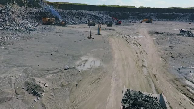 Mining truck transporting