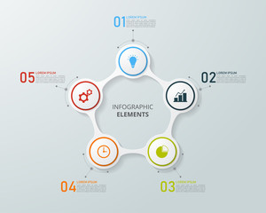 Infographic template for business, education, web design, banners, brochures, flyers, diagram, workflow, timeline. Vector illustration.